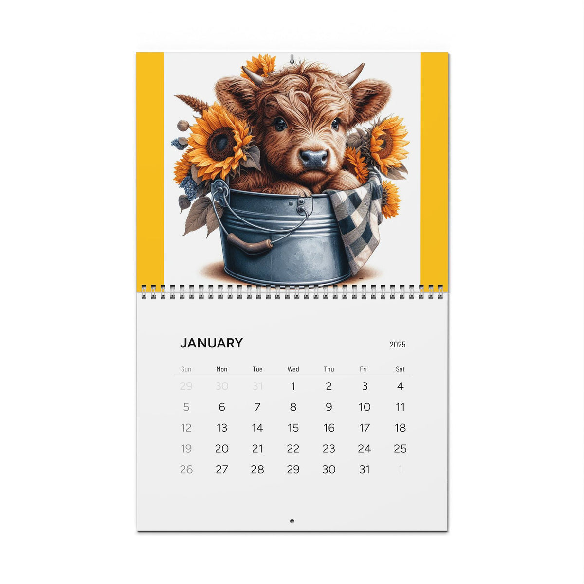 Baby Highland Cows Wall Calendars (2025)