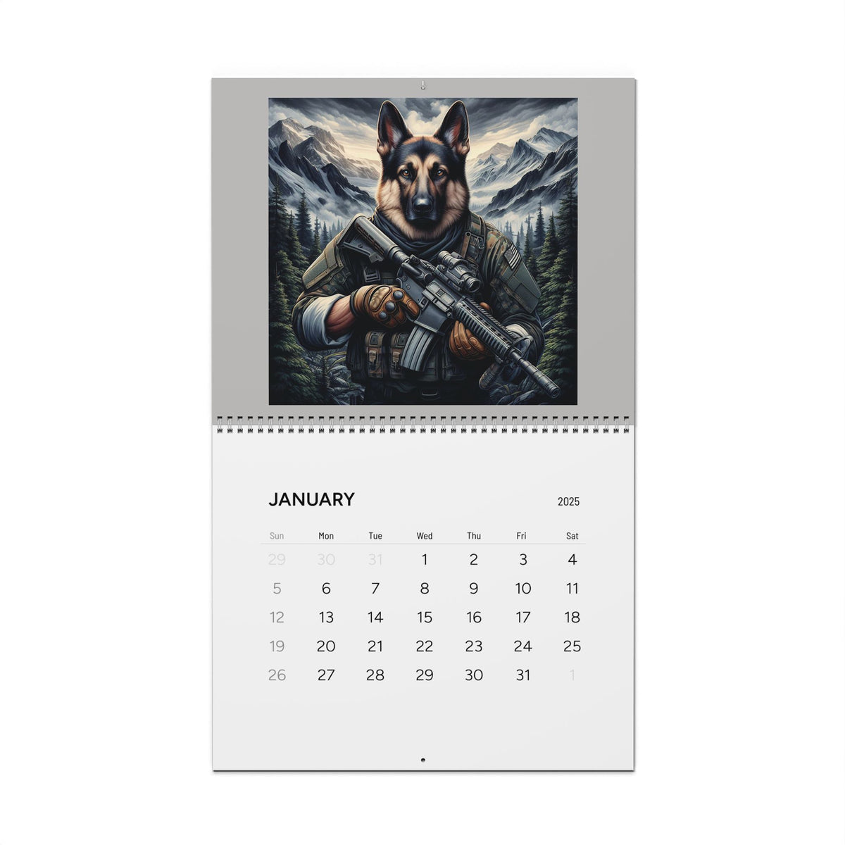 Funny German Shepherd Wall Calendars (2025)