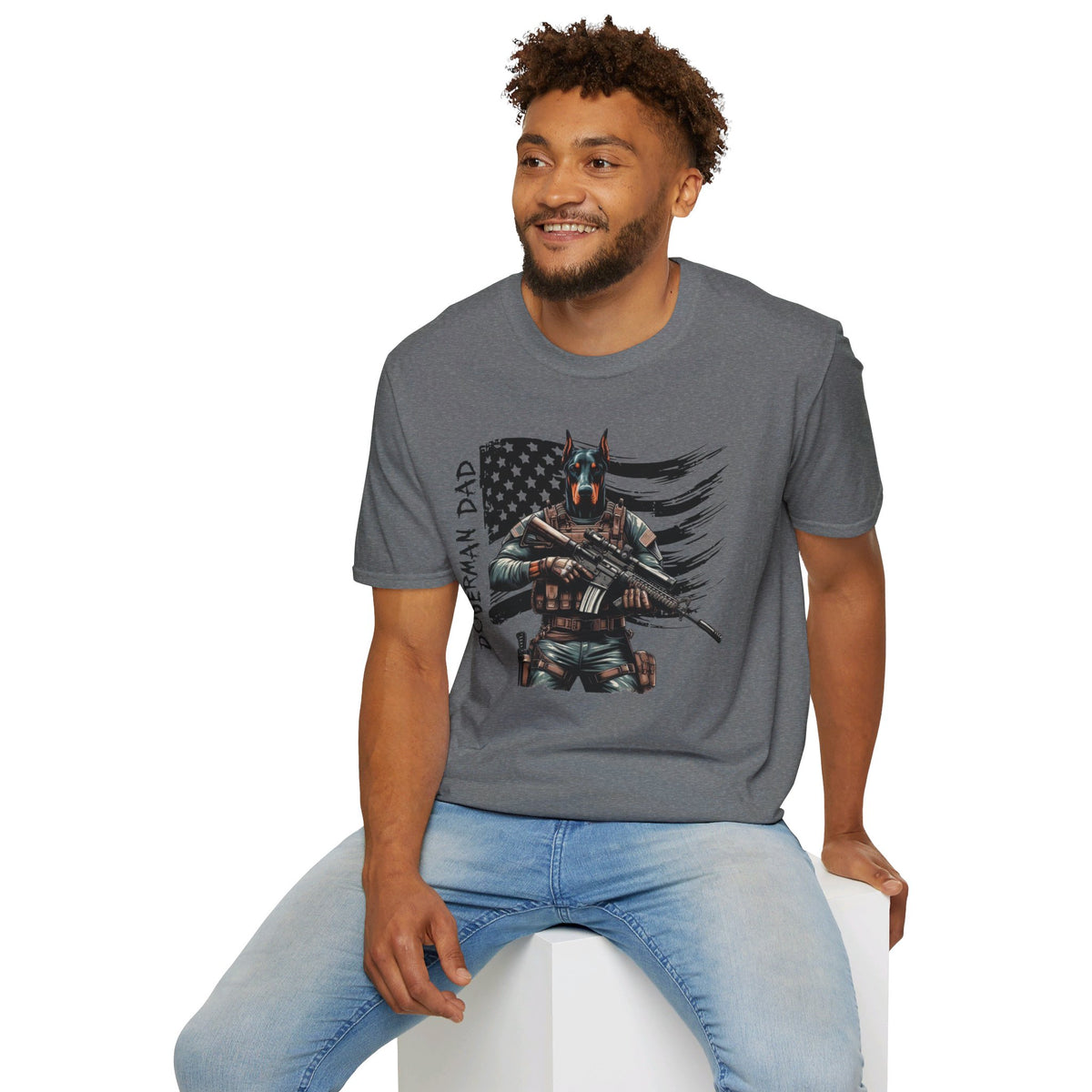 Doberman DAD-Graphic-T-Distressed Graphics