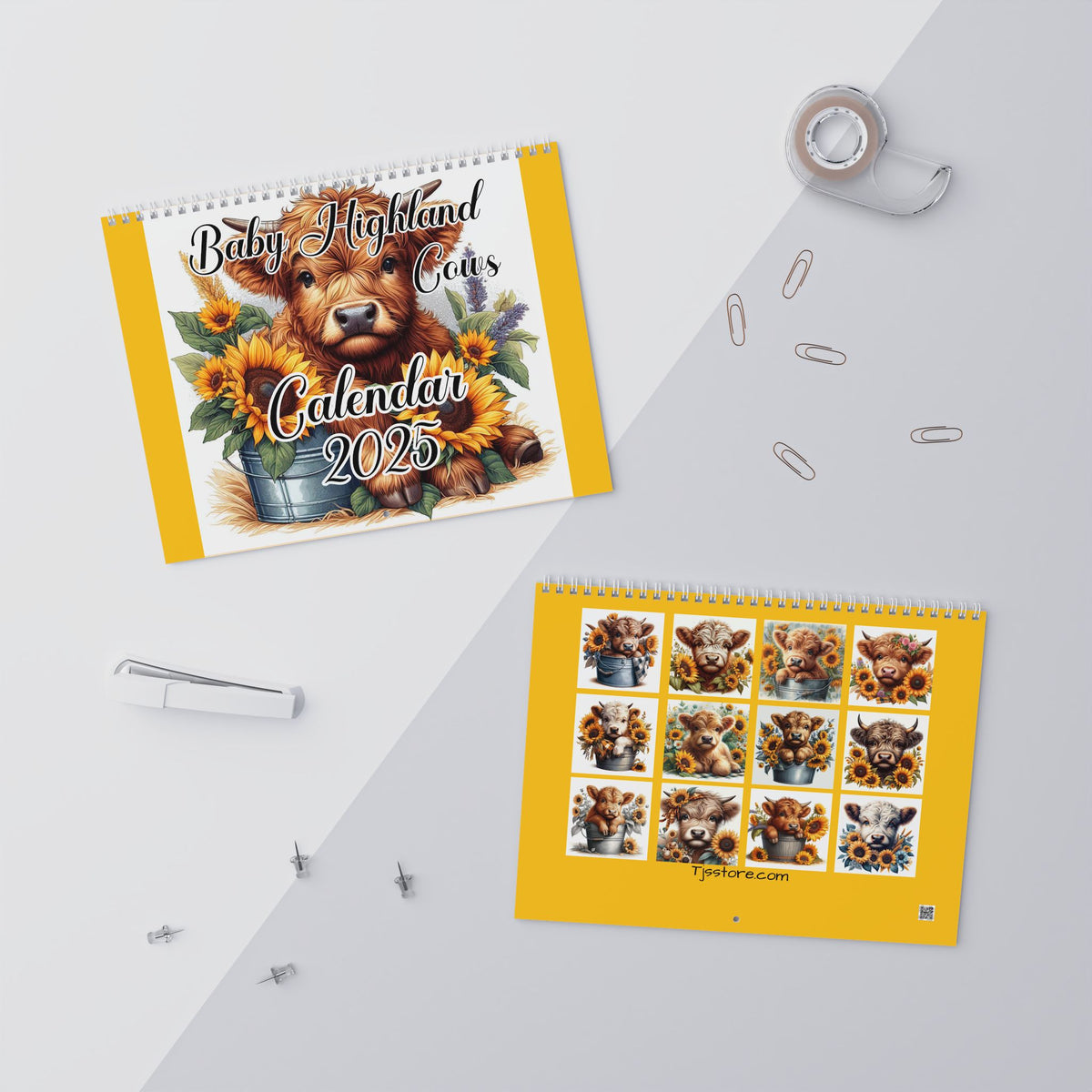 Baby Highland Cows Wall Calendars (2025)