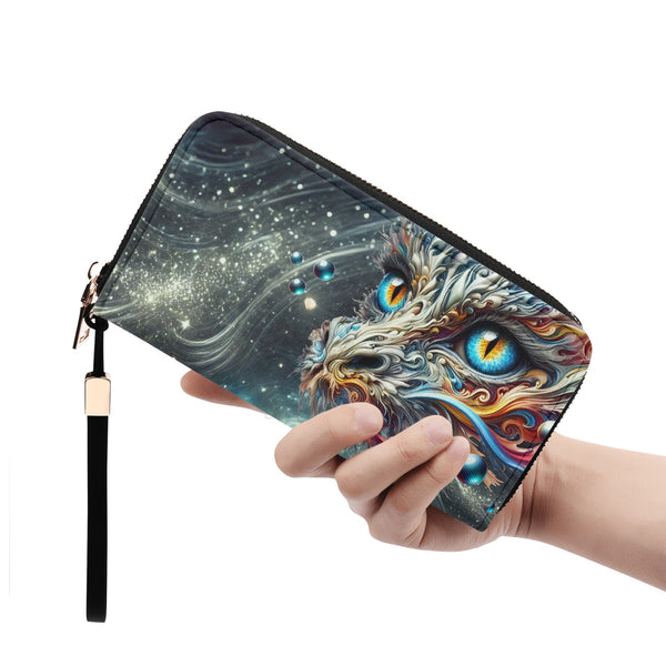 Dragon PU Leather Zipper Wristlet Wallet