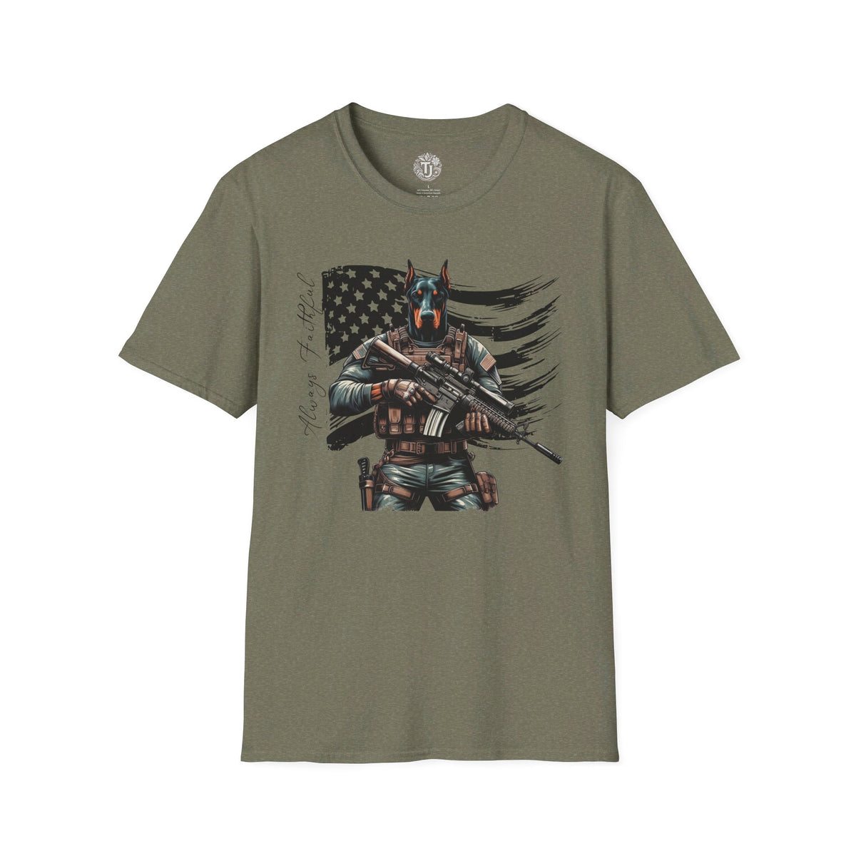 doberman-graphic-t-shirt-american-flag