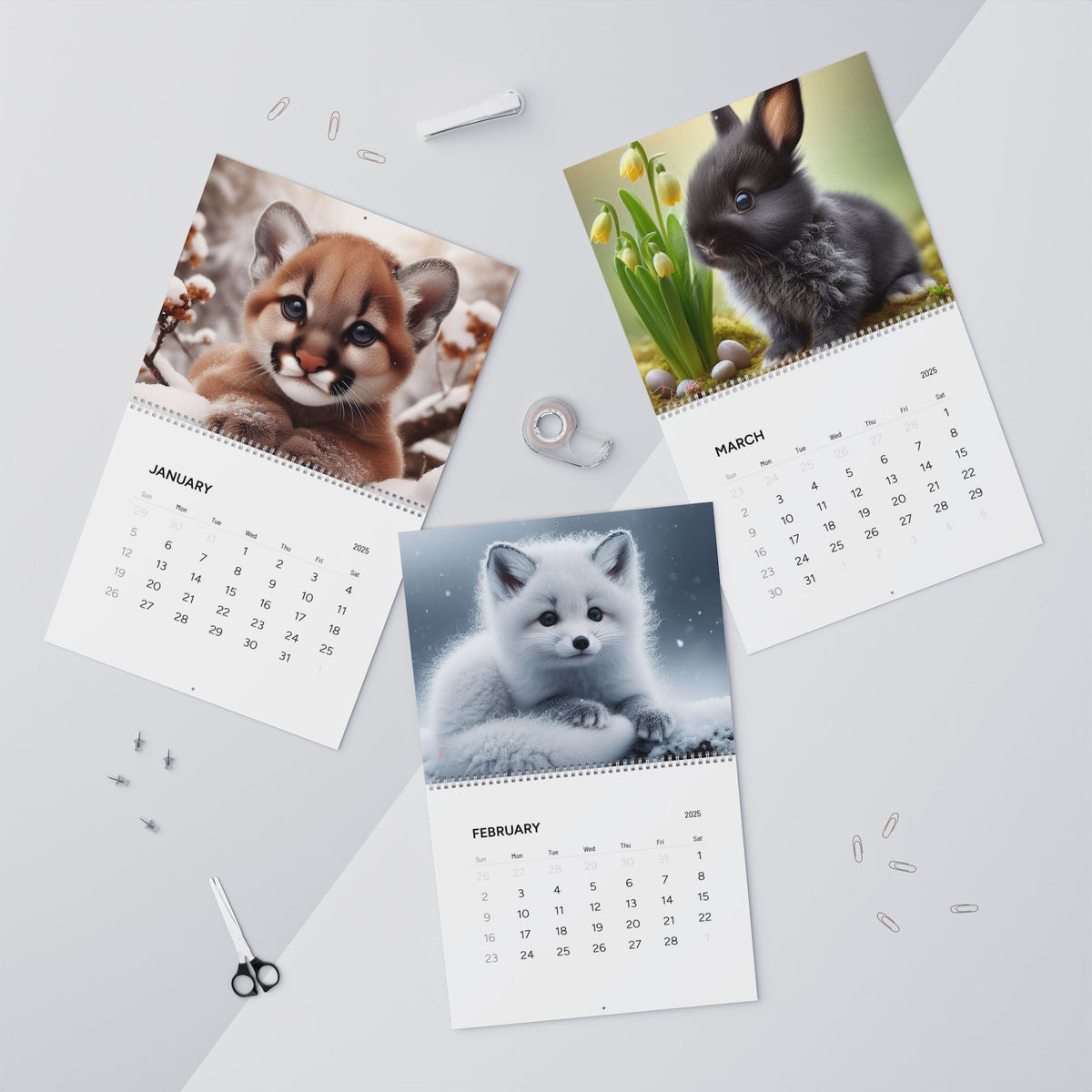 Baby Animals Wall Calendars (2025)