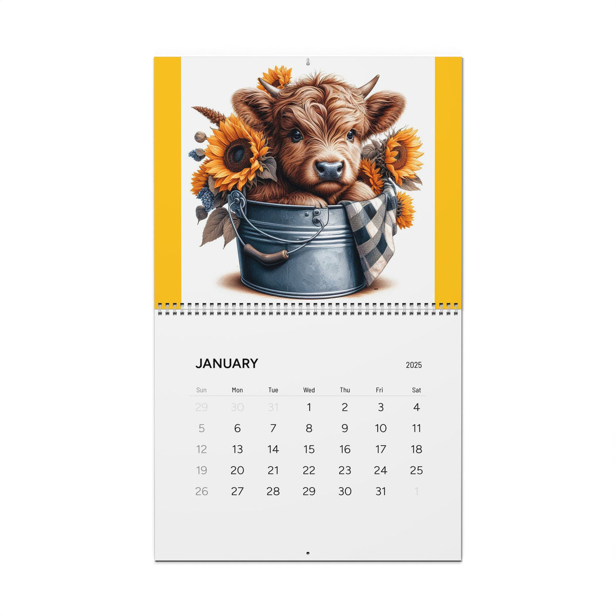 Baby Highland Cows Wall Calendars (2025)