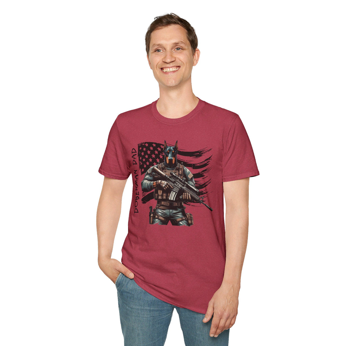 Doberman DAD-Graphic-T-Distressed Graphics