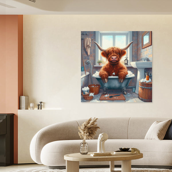 highland-cow-home-decor-canvas-picture