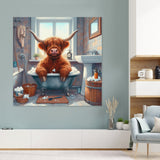 highland-cow-home-decor-canvas-picture