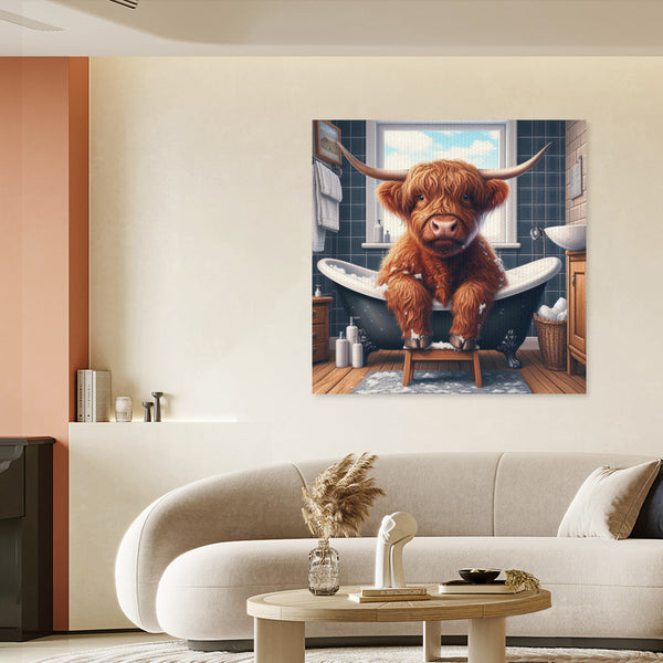 highland-cow-home-decor-canvas-picture