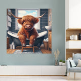 highland-cow-home-decor-canvas-picture