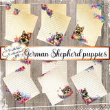 german-shepherd-puppies-stationery-digital-download