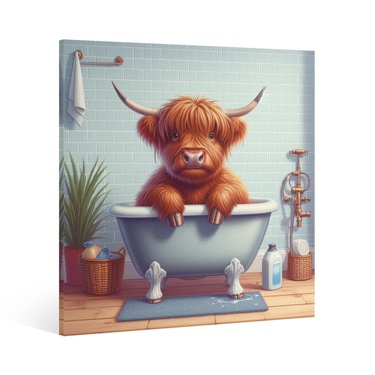 highland-cow-home-decor-canvas-picture