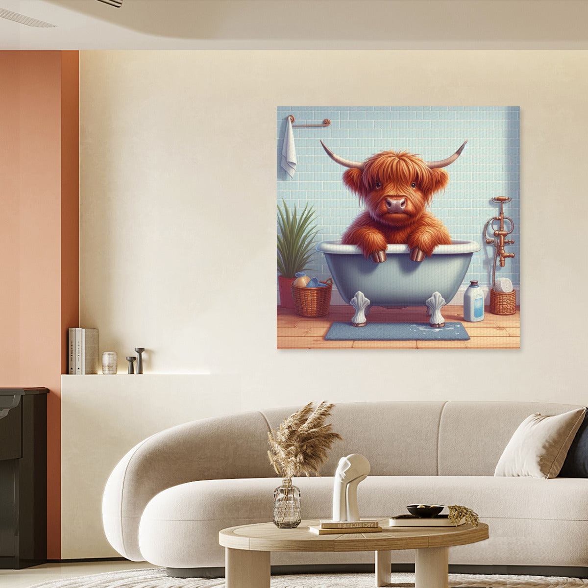 highland-cow-home-decor-canvas-picture