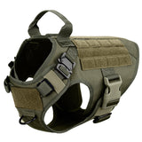 tactical-dog-harness-and-leash-set-collar-molle-bags