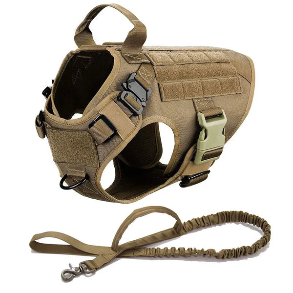 tactical-dog-harness-and-leash-set-collar-molle-bags