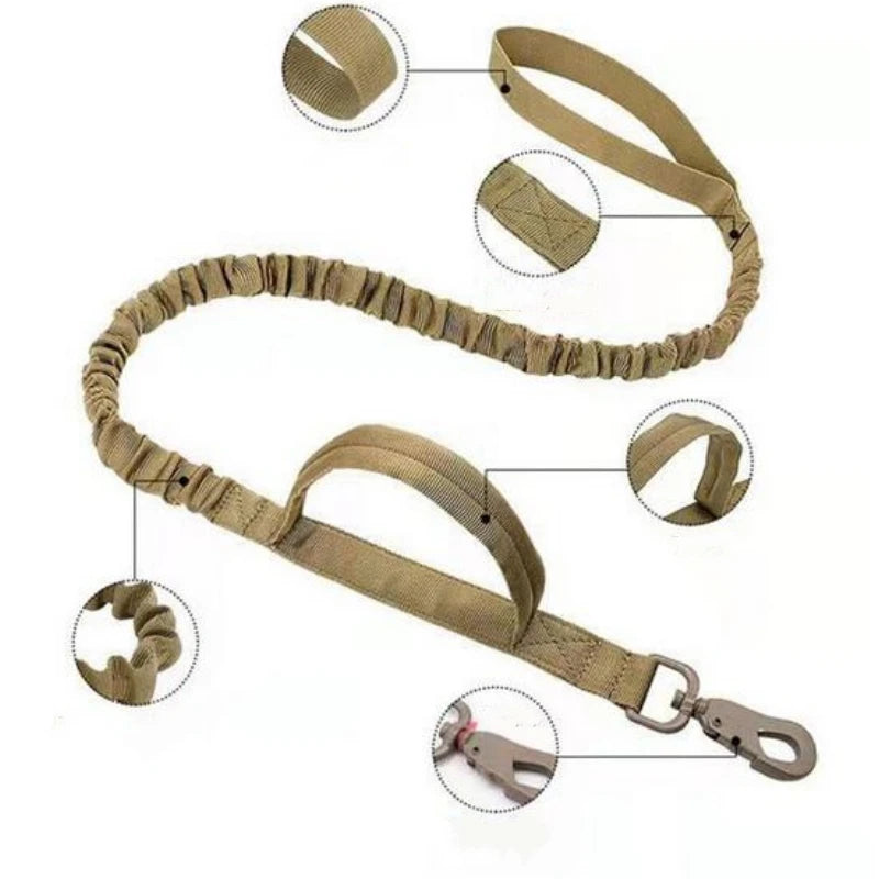 Tactical Dog Leash Adjustable Quick Release