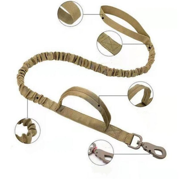 Tactical Dog Leash Adjustable Quick Release