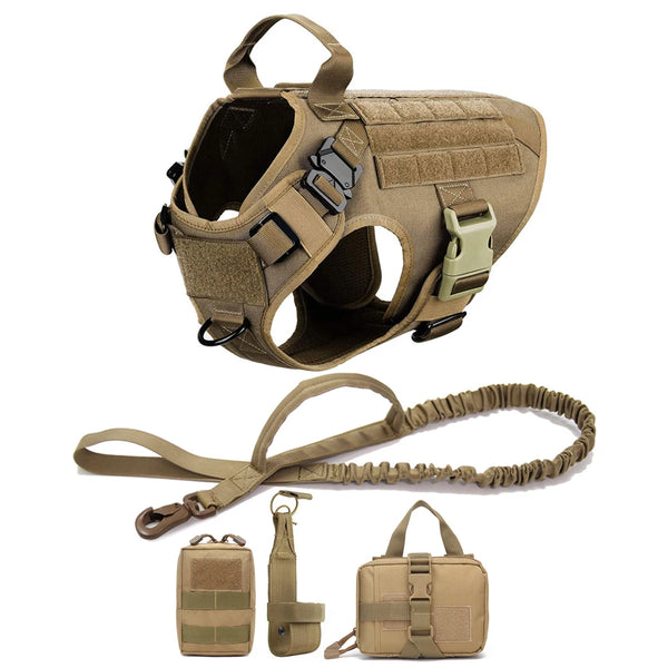 tactical-dog-harness-leash-set-molle-bags