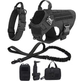 tactical-dog-harness-and-leash-set-collar-molle-bags