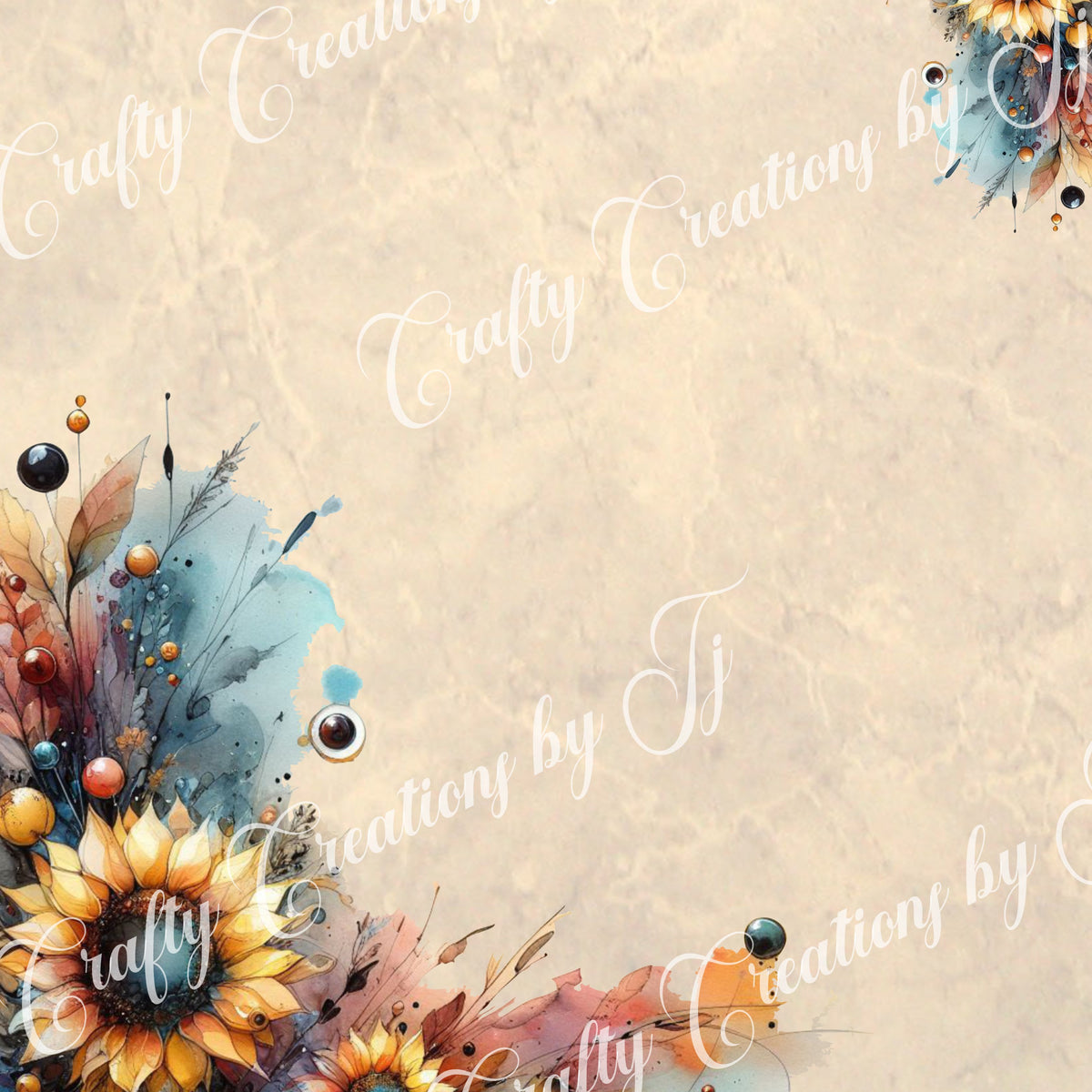 sunflower-stationery-digital-download