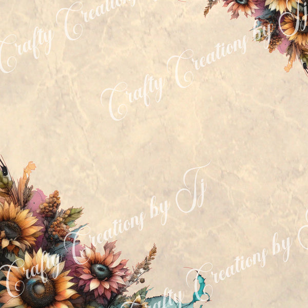 sunflower-stationery-digital-download