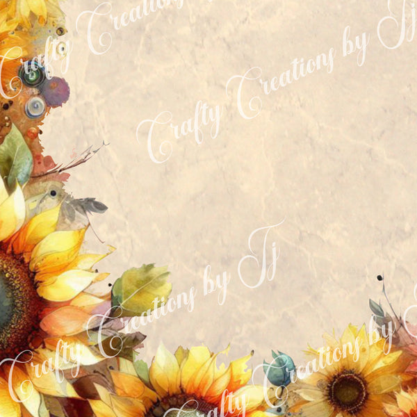 sunflower-stationery-digital-download