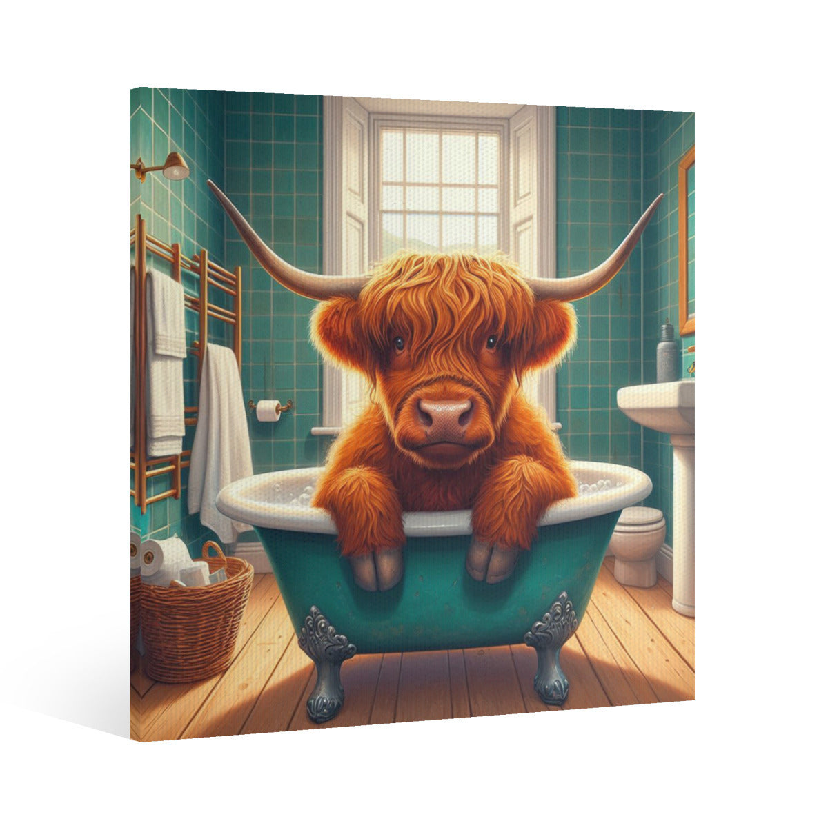 highland-cow-home-decor-canvas-picture