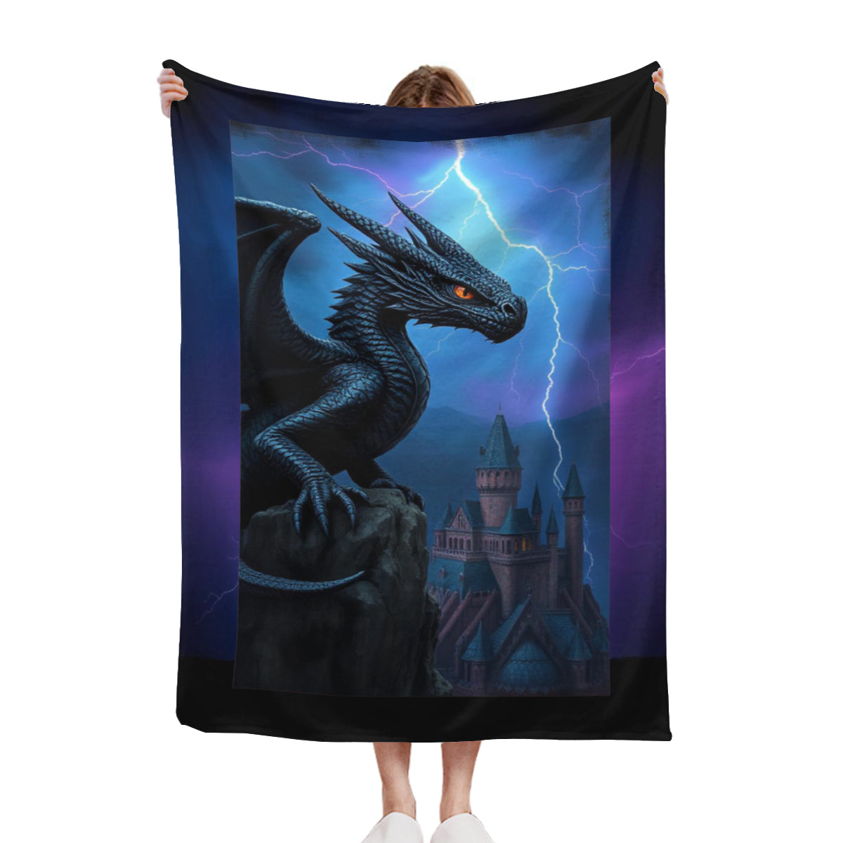 dragon-with-castle-sherpa-blanket