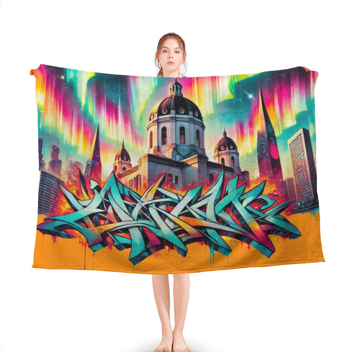 graffiti-aurora-borealis-sherpa-blanket-bedding