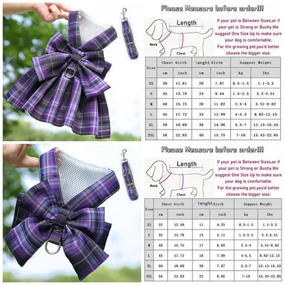 dog-collar-skirt-bow-pet-harness-with-breast-strap-traction-rope-dog-clothes-for-small-dogs-cat-leash-princess-tutu-skirt-dress